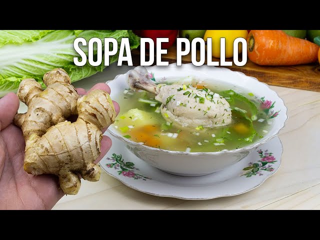 Sopa de pollo con jengibre y cúrcuma: receta deliciosa y reconfortante